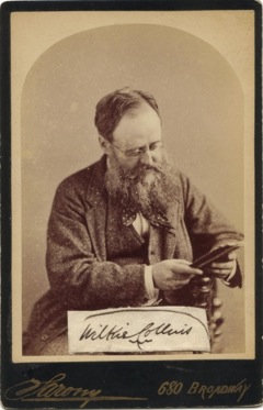 Wilkie Collins, 1874 via Wikicommons