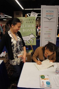 Blog Editor Celeste Ng with author Jesmyn Ward at booksigning