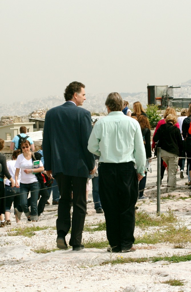 Nick Papandreou and Christopher Hitchens