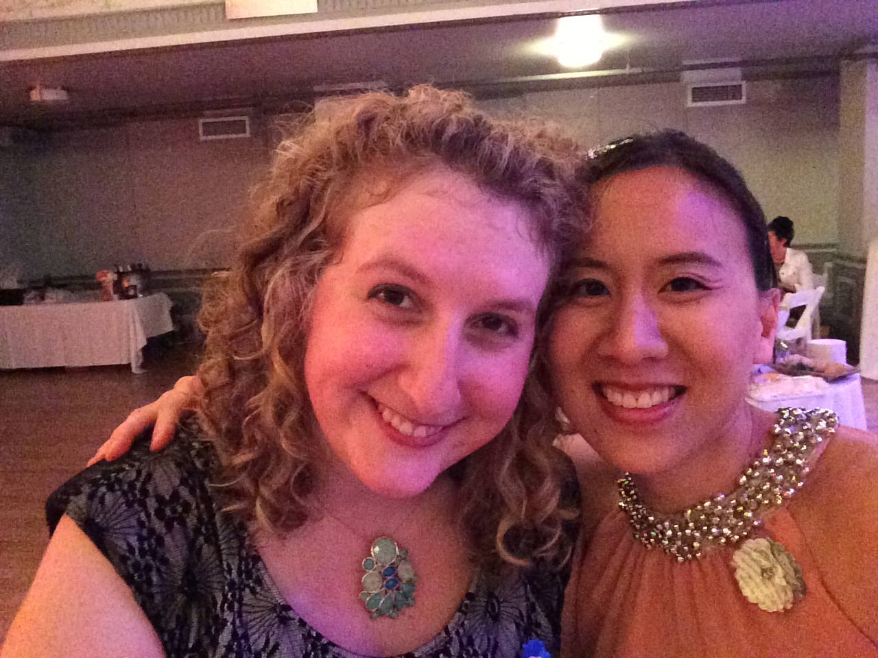 Anne Stameshkin and Celeste Ng at the One Story Debutante Ball