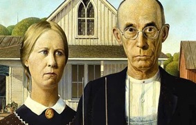 American Gothic, detail. Grant Wood.