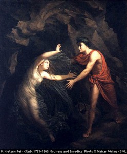   Orpheus and Eurydice. Painting from 1806 by C. G. Kratzenstein-Stub, 1793-1860. Ny Carlsberg Glyptotek, Copenhagen.