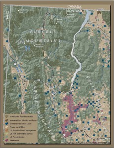 Map of the Yaak Valley in Montana / image from The Yaak Valley Forest Council
